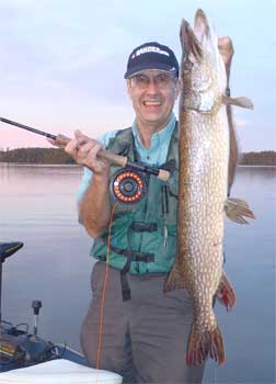 Fly Fishing for BIG Northern Pike at Fireside Lodge Canada